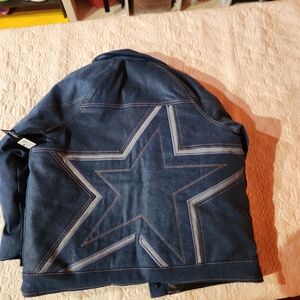 Perfect Moment Blue Star Denim Puffer Jacket